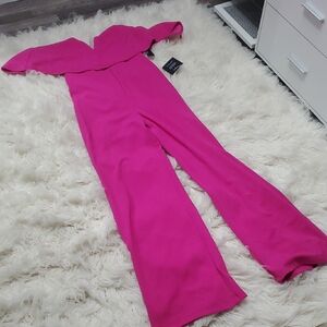 Lulu's Vibrant Pink Jumpsuit